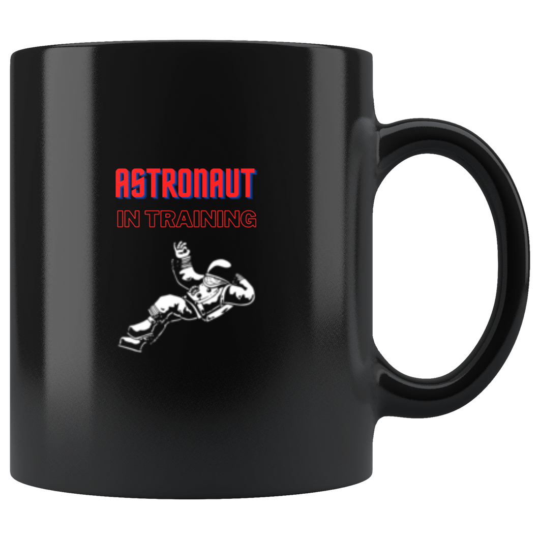 Astronaut in Training Black Mug